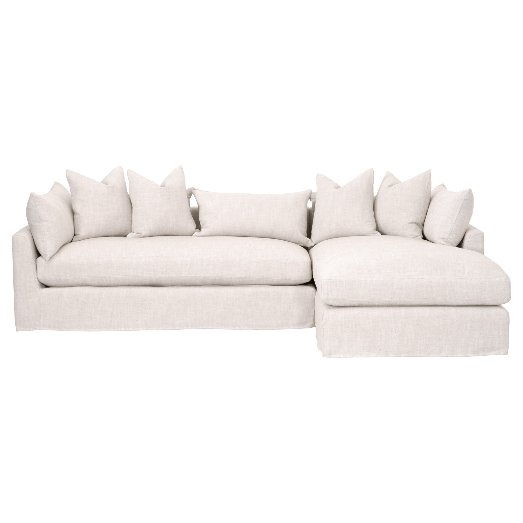 Slipcover for sofa with deals chaise lounge